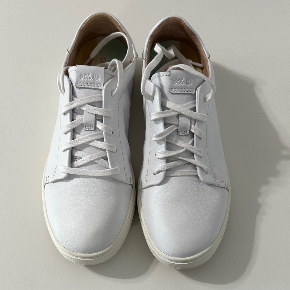 Olukai White Leather Sneaker - Picture 2 of 5